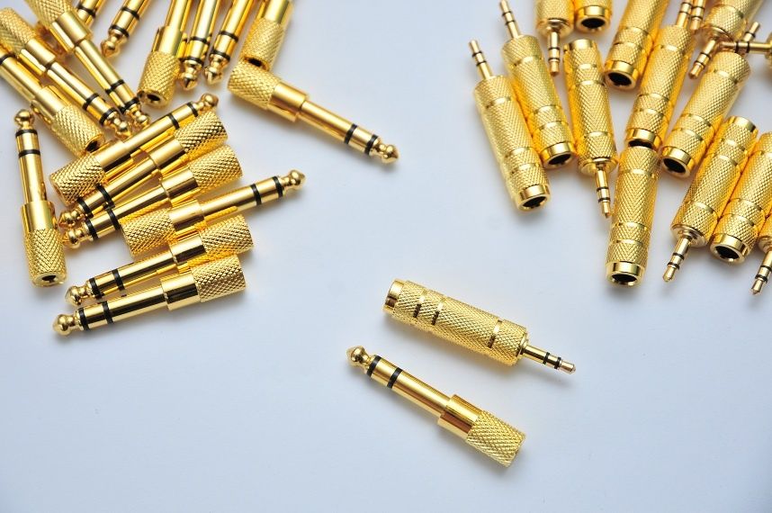 Переходник с Jack 6.3mm на миниджек 3,5мм металл Мама-папа 6.5