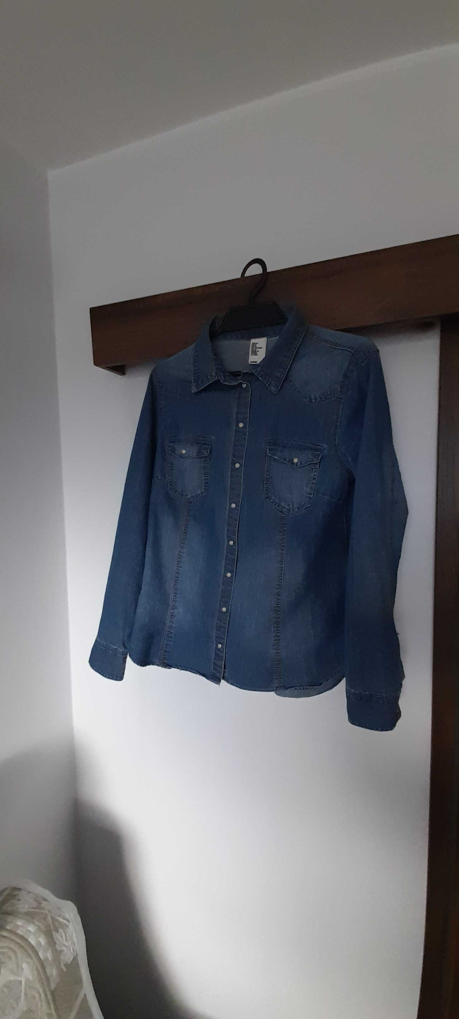 Koszula bluza jeansowa H&M& DENIM 44 pachy 106 cm rękaw 60 cm dł,65 cm