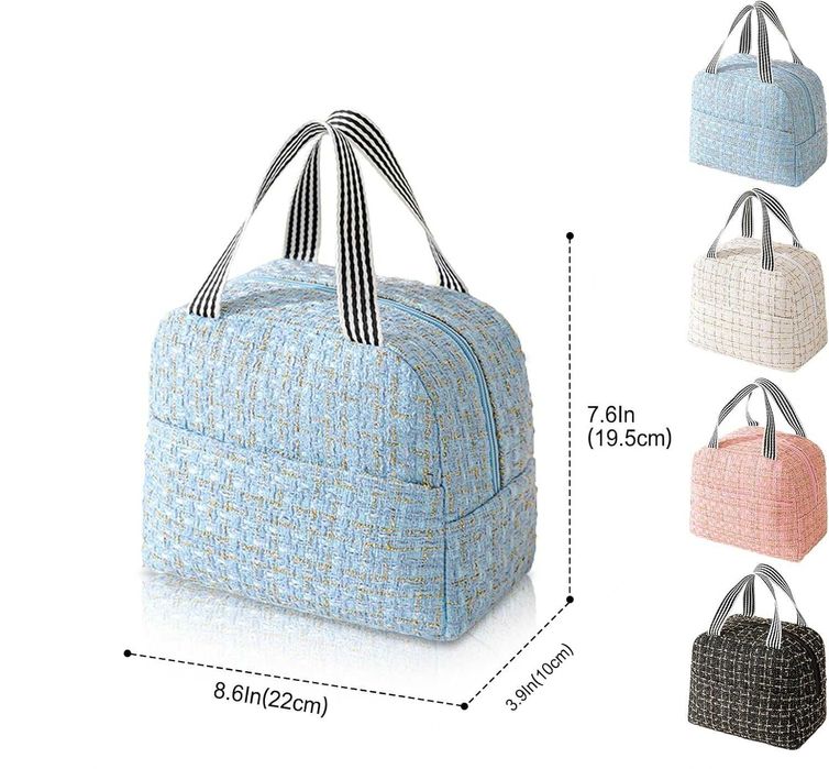 Mała Torba Chłodząca do Pracy Szkoły Piknik Podróż Plaża niebieska