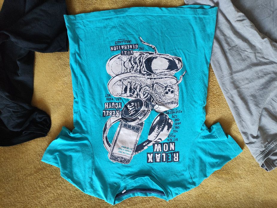 ZESTAW 3 koszulek BATMAN r. 134/140 | C&A | H&M | SINSAY | 100% czarna