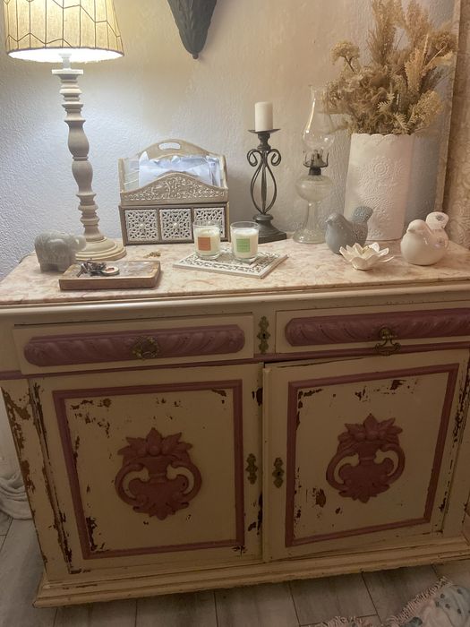 Comoda madeira tampo pedra marmore