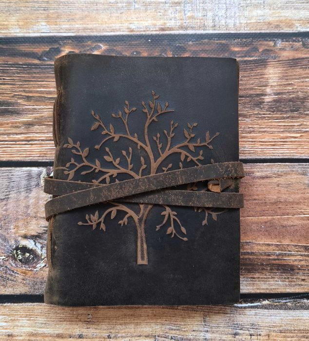 Notatnik, Pamiętnik, Dziennik Vintage 400 Stron Skóra