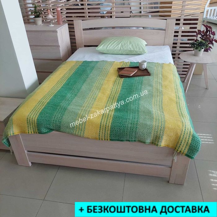 Кровать двуспальная бук. Купити ліжко деревяне . Доставка до будинку