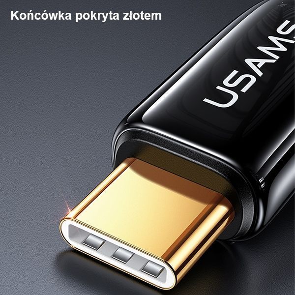 Kabel USAMS U82 USB-C do USB-C 2M 240W PD 3.1 Schwarz