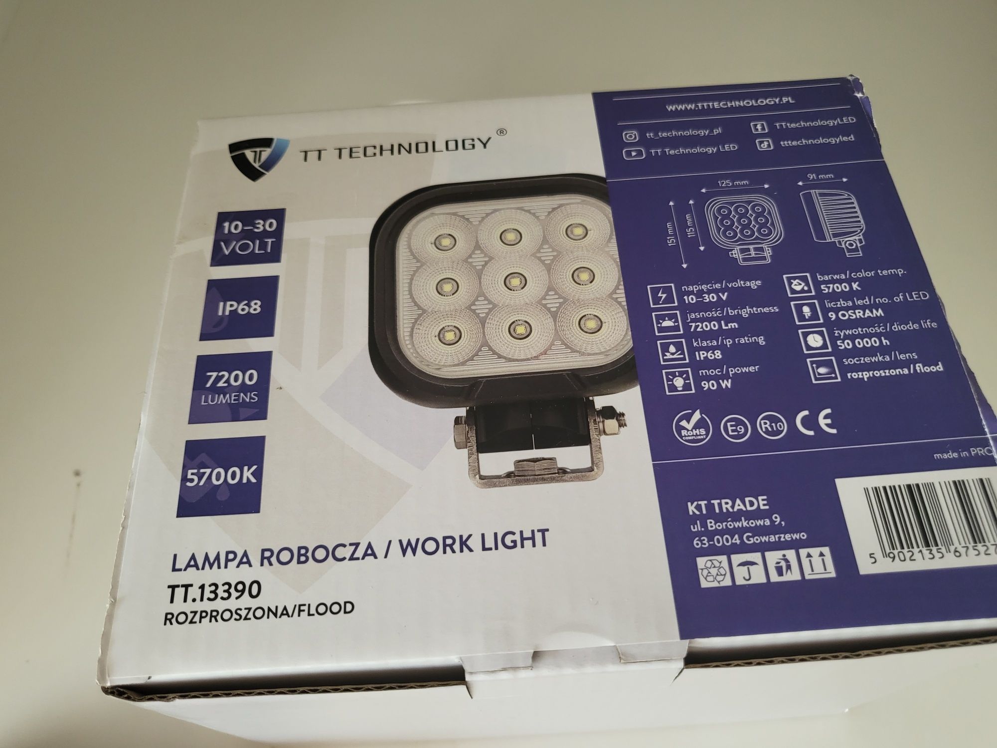 Lampa robocza 7200 lm, 90W