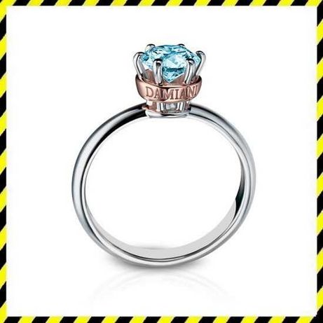 Эксклюзивное золотое кольцо с синим, голубым бриллиантом 0,62 карат