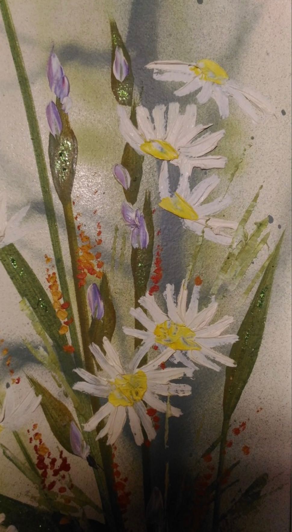 Картина Полевые цветы масло мастихин