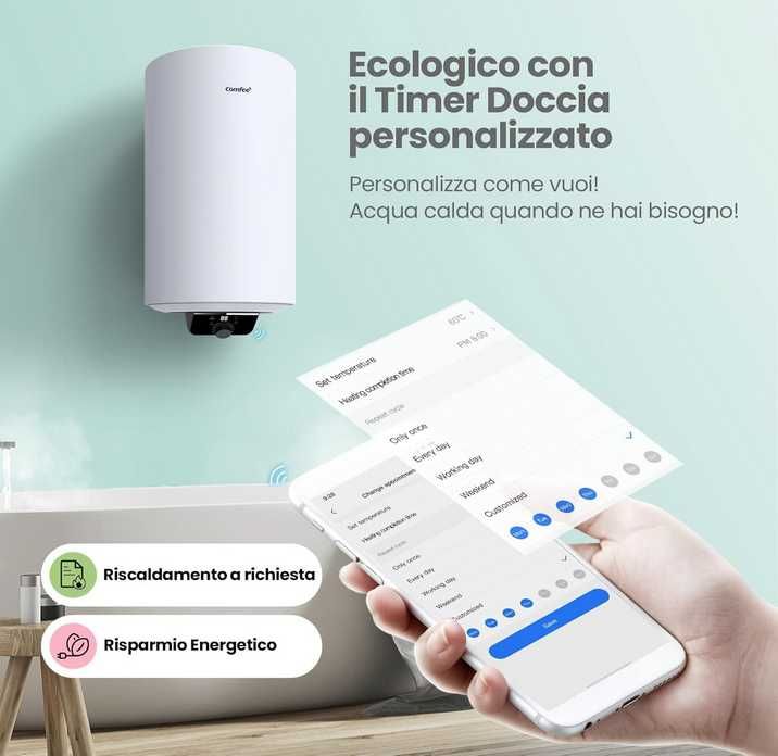 Bojler Podgrzewacz Wody 50 Litrów Comfee Włoski 1500W #82522