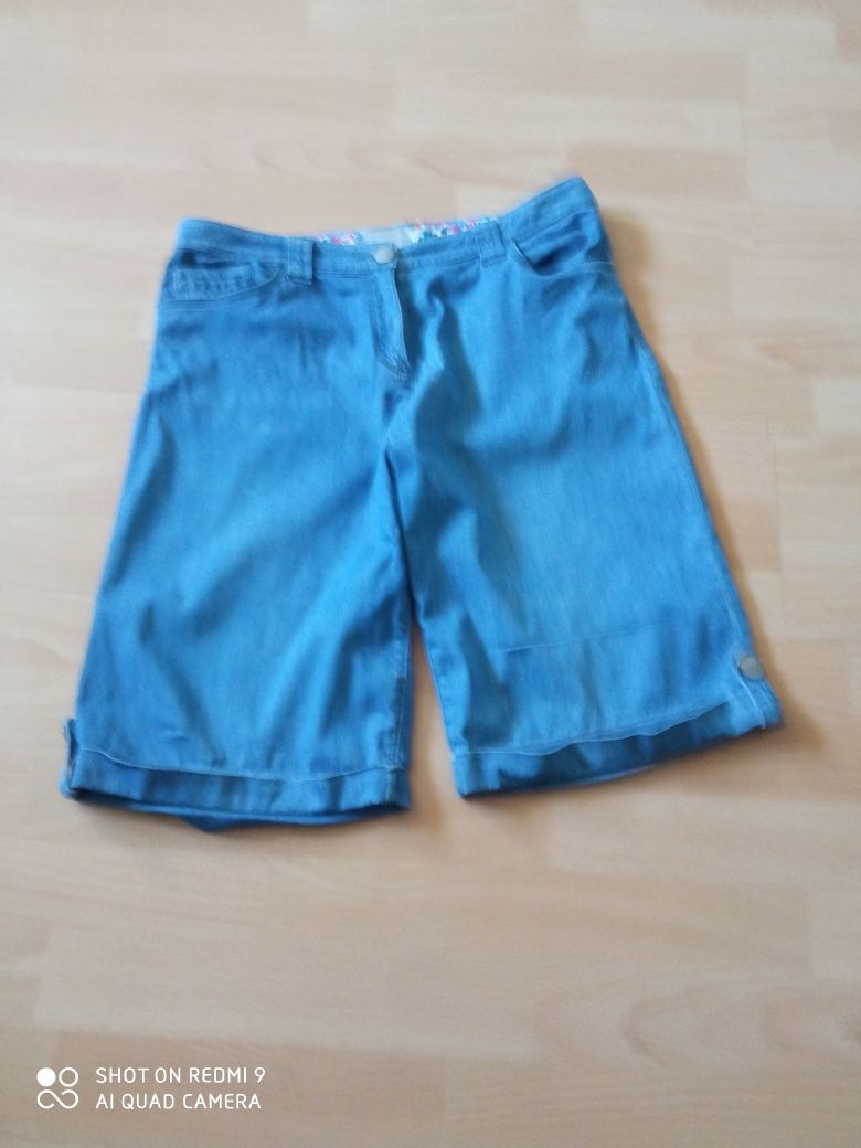 42 xl spodnie damskie rybaczki jeansowe