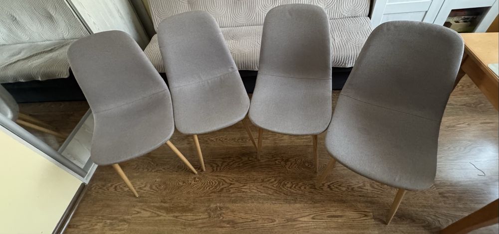 Krzesla / stołki do jadalni, kuchni salonu szare z Jysk