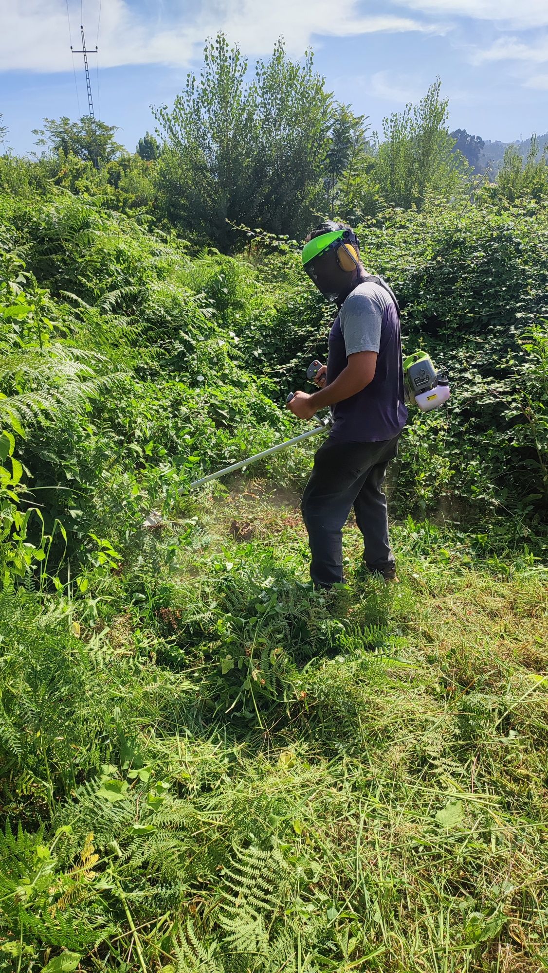 Limpeza de terrenos com roçadoras