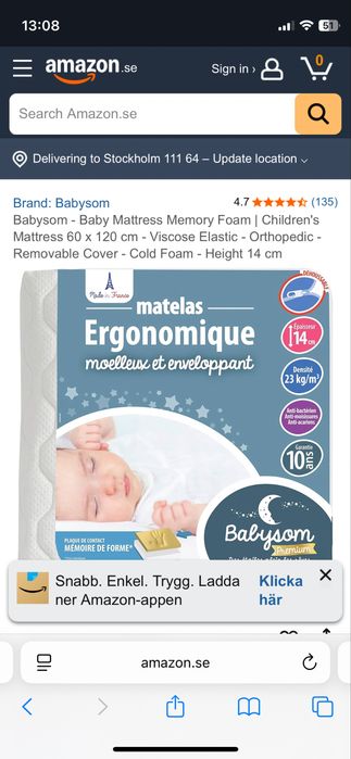 Babysom 120x 60cm materac do łóżeczka