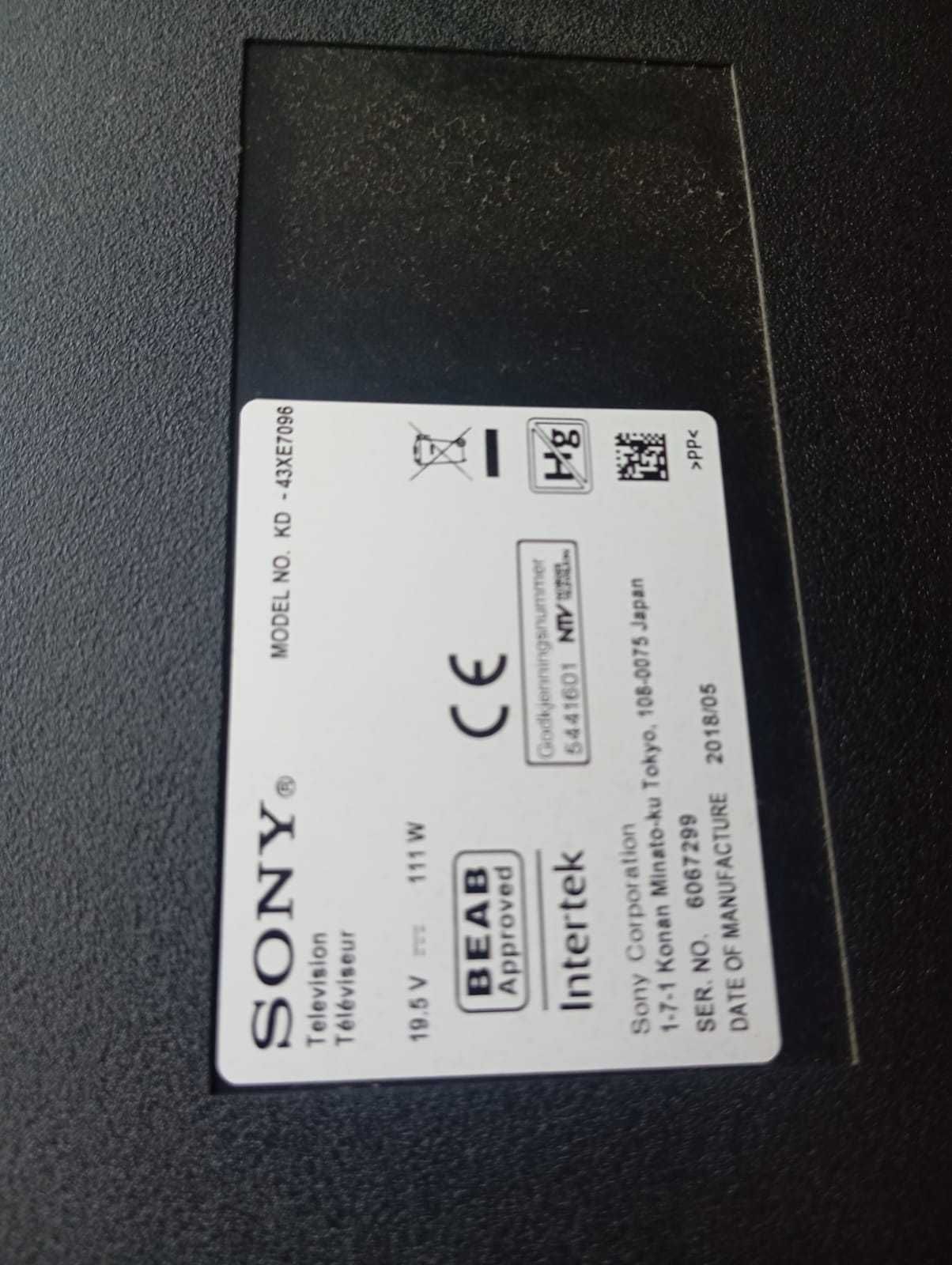 TV 43" Sony led avariada