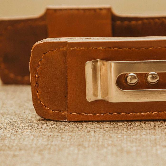 Кожаный чехол для раскладного большого ножа