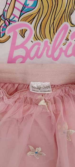 Komplet dla dziewczynki Barbie z sukienką 86