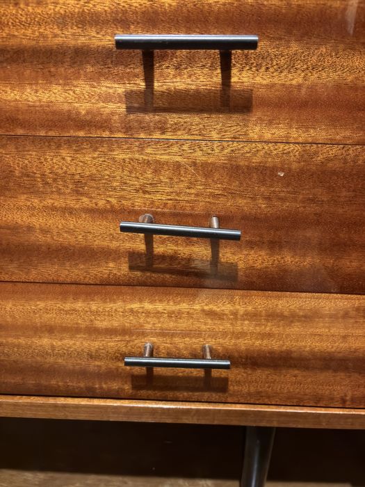 Meblościanka PRL „Jedność” Tczew, mahoń 1973 r., komplet