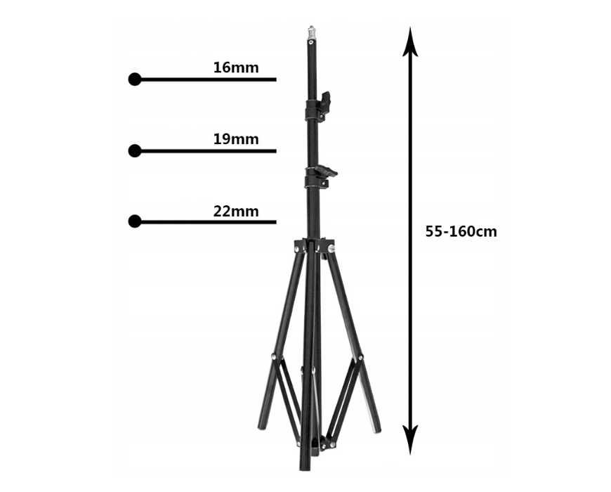 STATYW TRIPOD - Uchwyt na Aparat TELEFON Tablet Uniwersalny 160cm