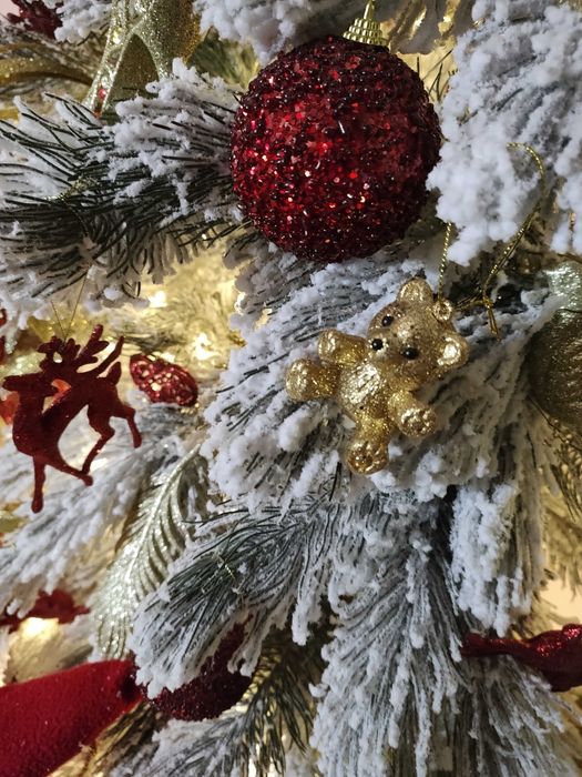 Литая заснеженная сосна 180 см искусственная елка новогодняя со снегом