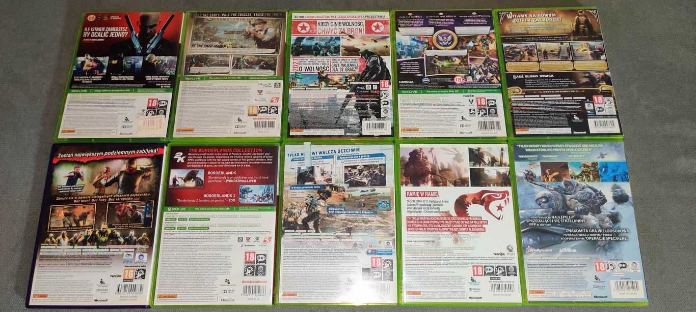 ZESTAW 10 gier XBOX 360 HITMAN, The Cartel, THE BUREAU, Saints Row IV