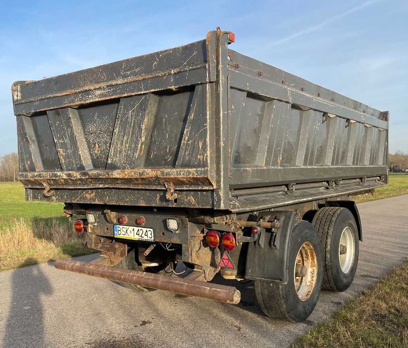 Przyczepa wywrotka tandem 18T MEILLER MZDA 18/2, 3 stronny kiper