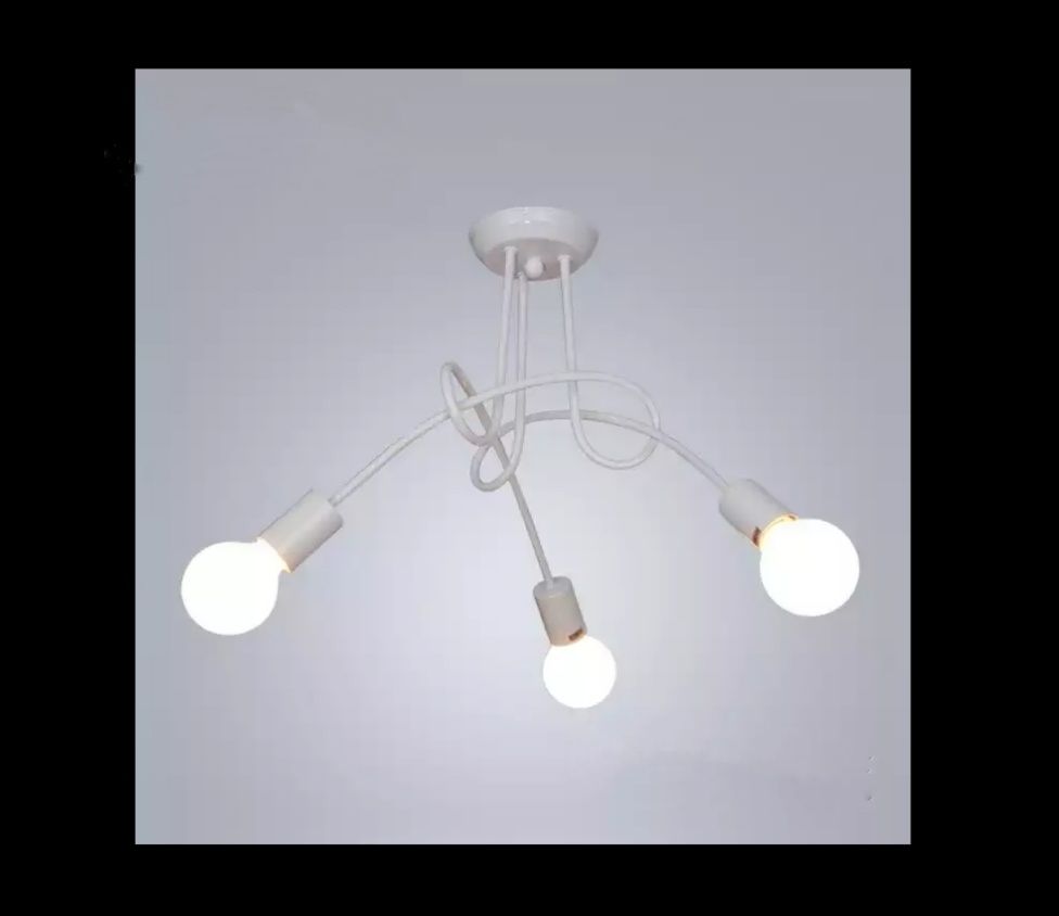Люстра на три , 3 , лампочки в стиле лофт хайтек модерн