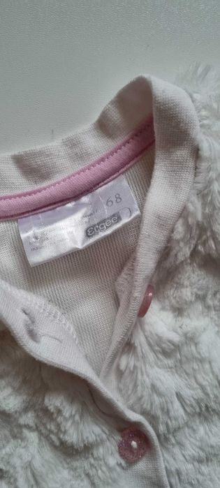 Sweterek włochaty zapinany na guziki dla Dziewczynki 68