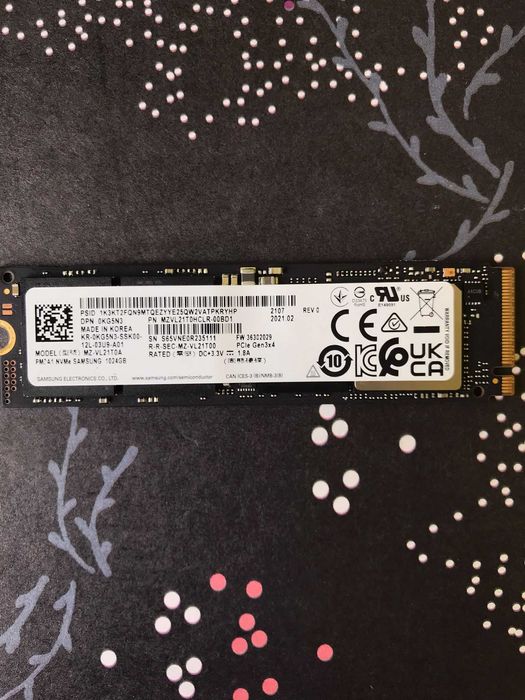 SSD Samsung 1TB M.2 NVMe PCIe Gen3x4