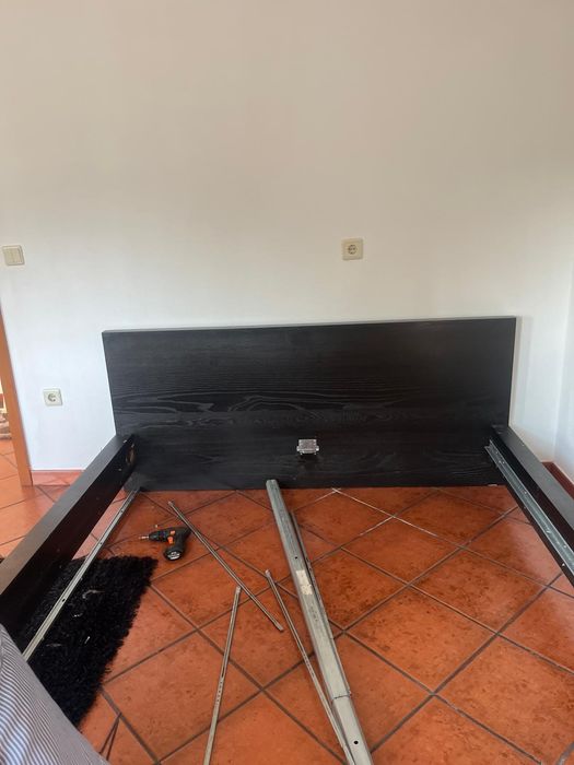 Cama casal madeira maciça