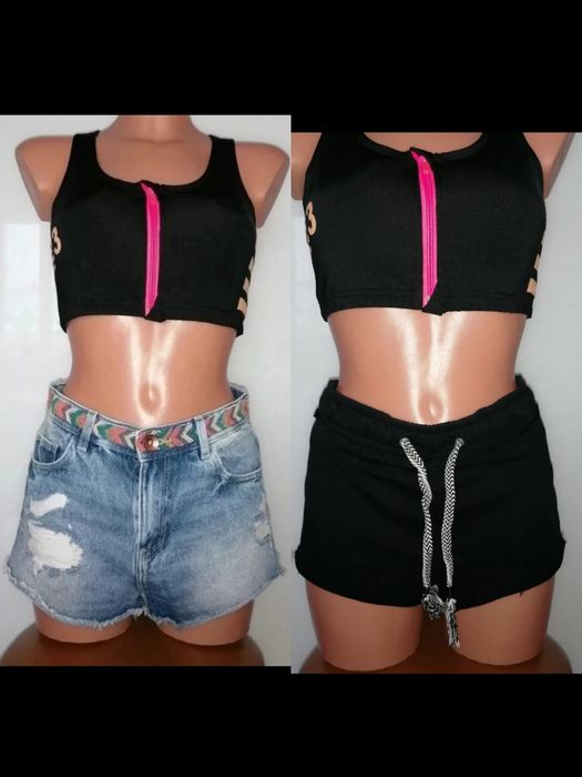 Spodenki shorty Bershka Cropp jak nowe, cena za całość