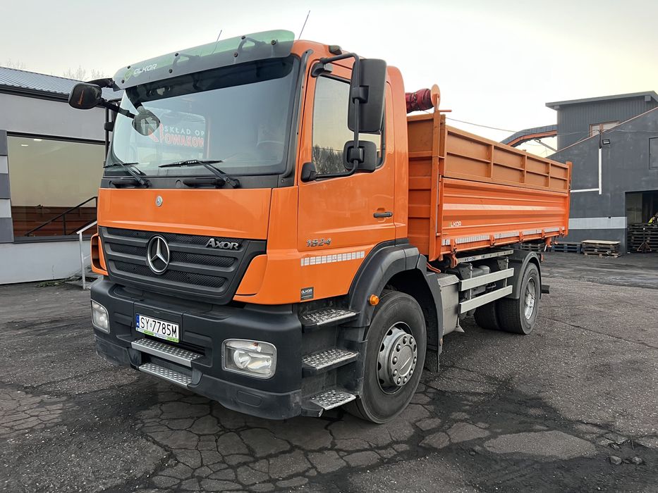 Mercedes Benz Axor wywrotka trzystronna demontowane nadstawki ZAMIANA