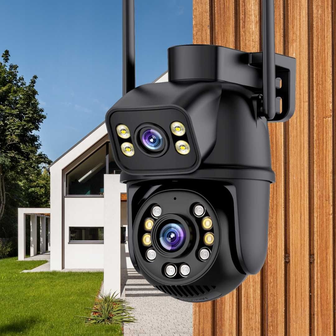 Kamera Obrotowa Podwójna WIFI IP UHD AUDIO Zewnętrzna 6MPX 6MP 4K