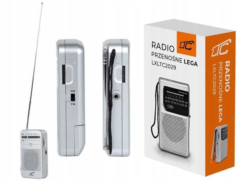 Radio FM/AM przenośne kieszonkowe na baterie z wyjściem słuchawkowym