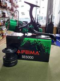Катушка Feima SE 5000 6+1bb Green с бейтраннером и леской