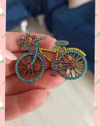 Broszka kolorowy rower