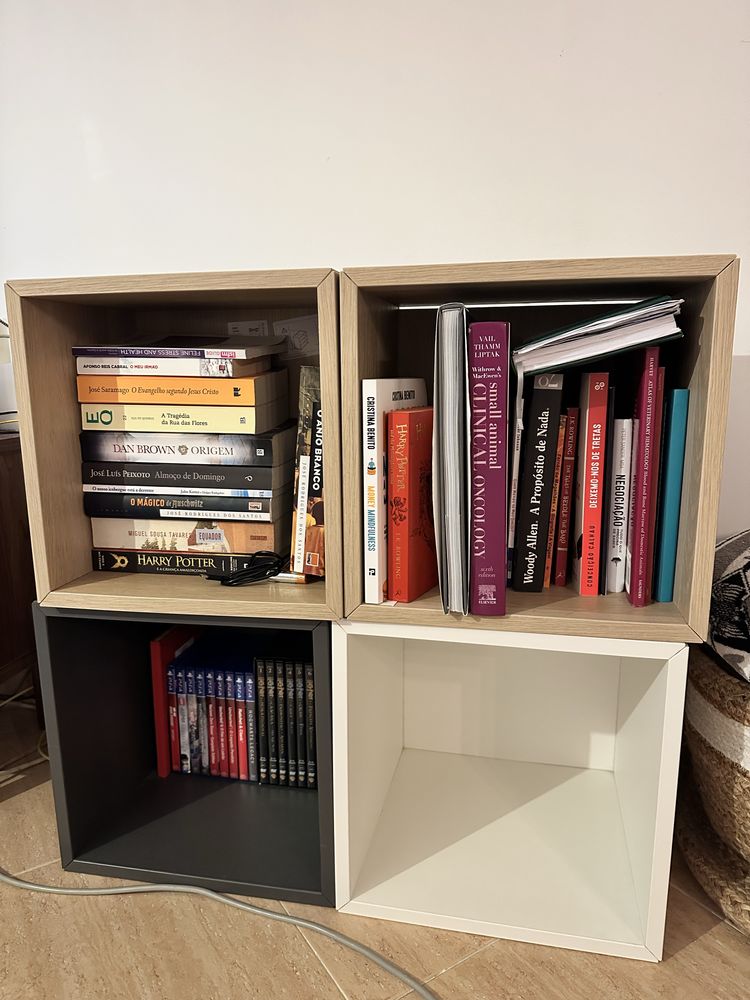 Conjunto 4 Cubos IKEA EKET + Ferragens de fixação