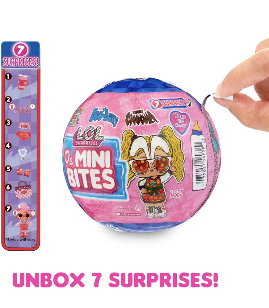 LOL Surprise Loves Mini Bites Cereal Dolls with 7 Surprises