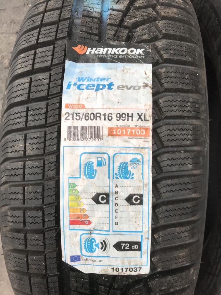 Hankook Icept evo2 215/60r16 комплект зима нові резина шини