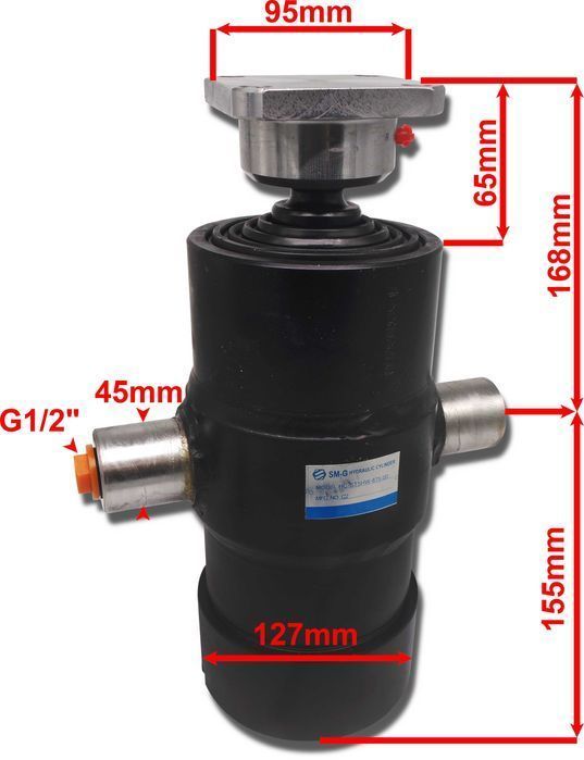 Siłownik Hydr. Teleskopowy ST-5 SKOK 875mm + Kołyska ST-5 875 [7822]