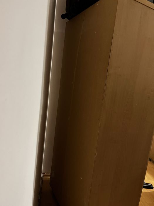 Duża pojemna szafa dwudrzwiowa salon pokój rurka na wieszaki i półka