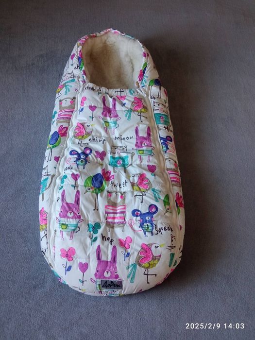Дитячий конверт в коляску на овчині