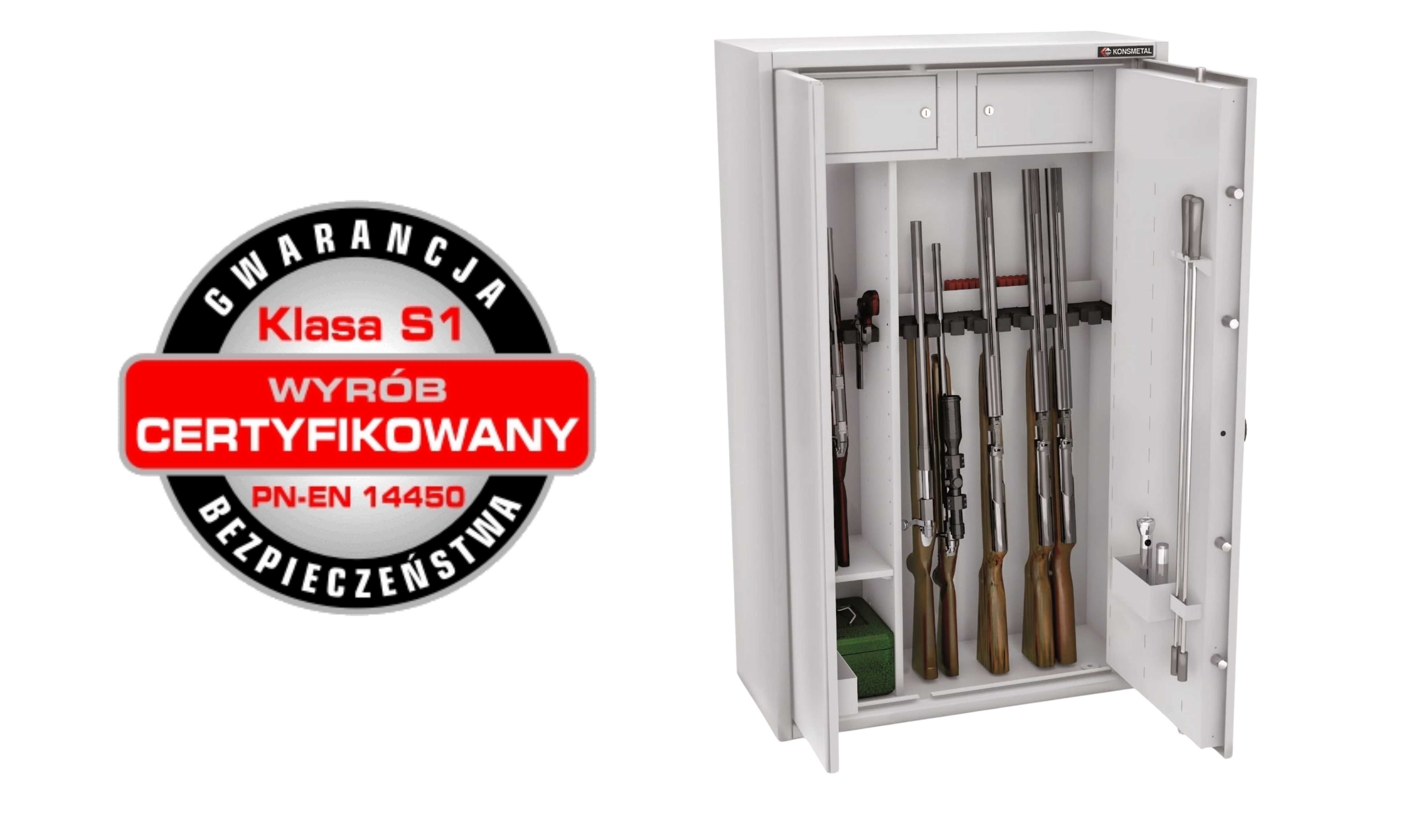 15 luf demontowalne wnętrze szafa na broń sejf S1 zamek kluczowy