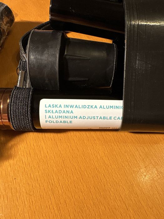 Laska inwalidzka, aluminiowa, składana, NOWA,
