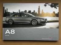 2010 / Audi A8, A8 L (D4) / Twarda oprawa / DE / prospekt katalog