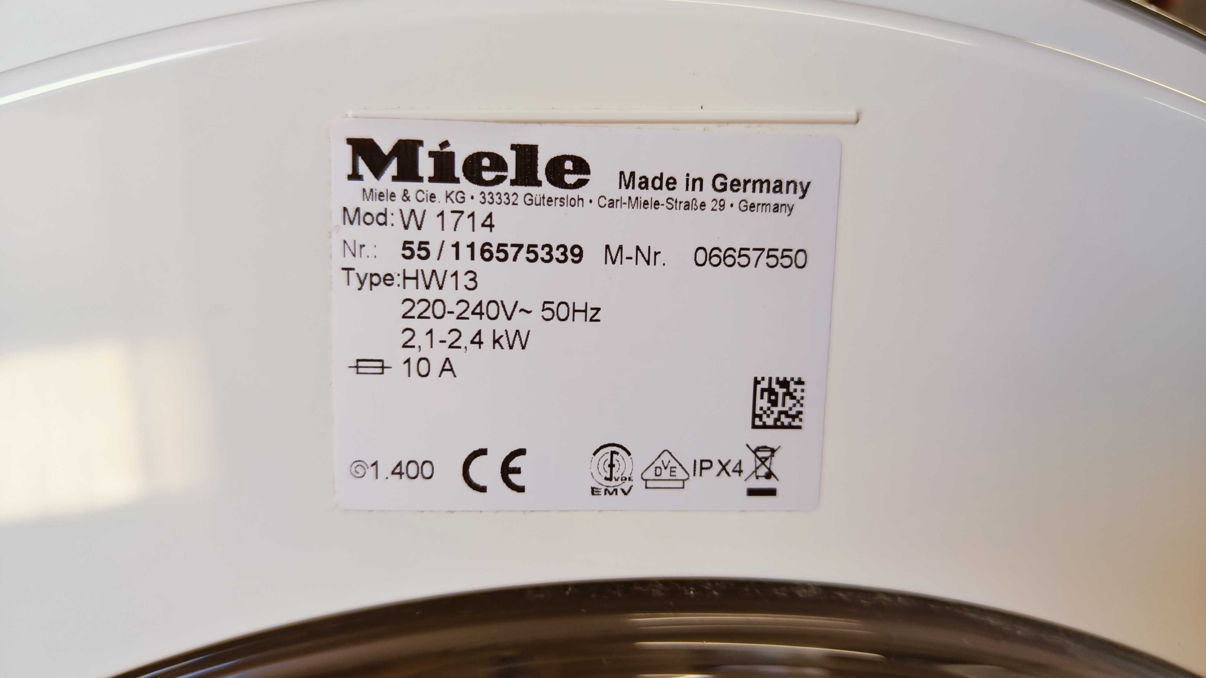 Pralka Miele w1714 7 kg 1400obr Super Stan Gwarancja Serwis Super stan