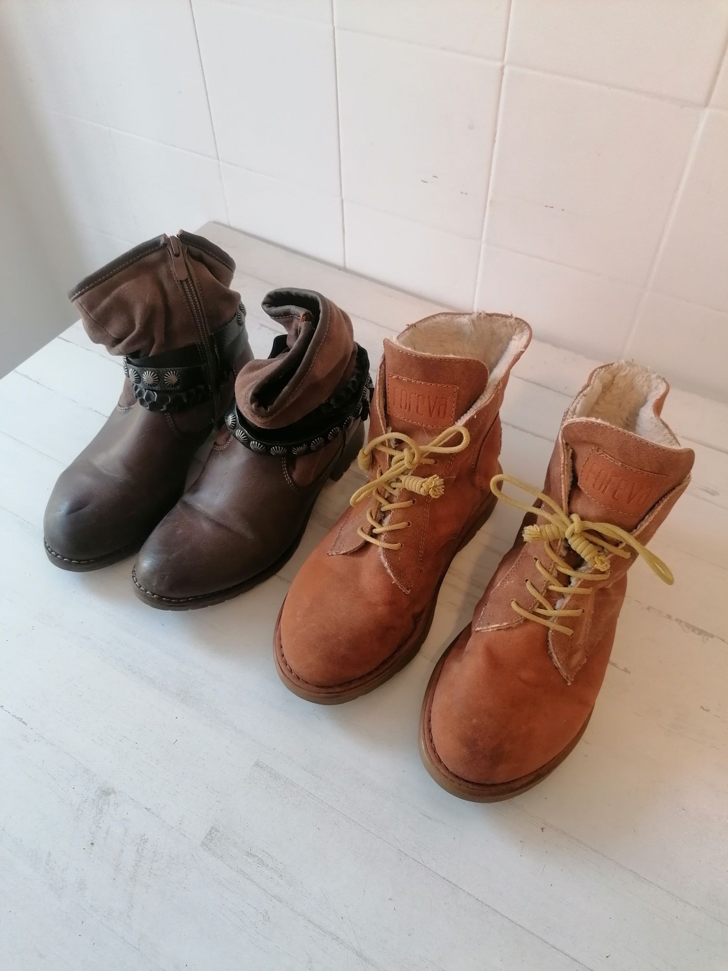 Conjunto Pack Lote de Sapatos Botas Inverno Natura - Tamanho 36