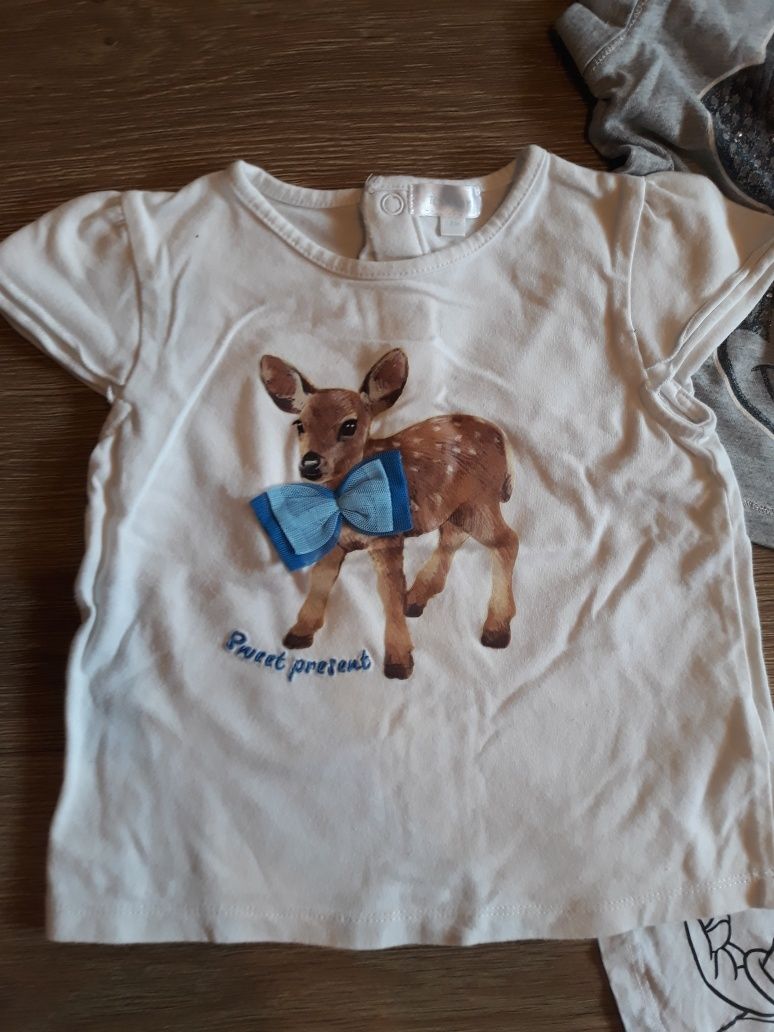 Bluzki na krótki rękaw myszka minnie 80/86