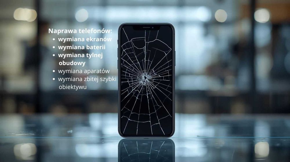 Serwis telefonów, wymiana szybki, baterii, plecków, głównie Iphone
