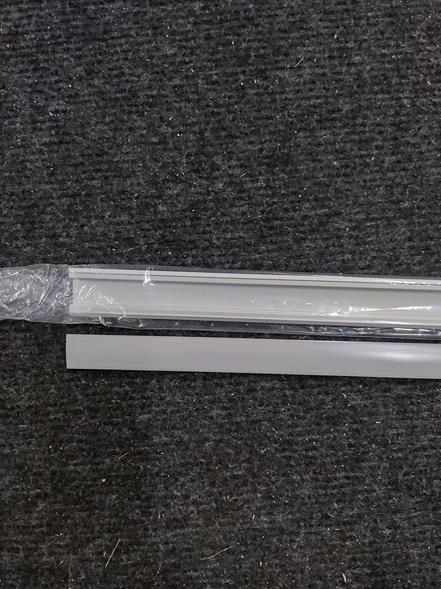 Profil aluminiowy LED wpuszczany, srebrny 2m + klosz mleczny