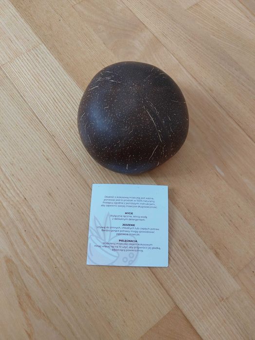 Miseczka miska z łupiny kokosa średnica 11 cm NOWA
