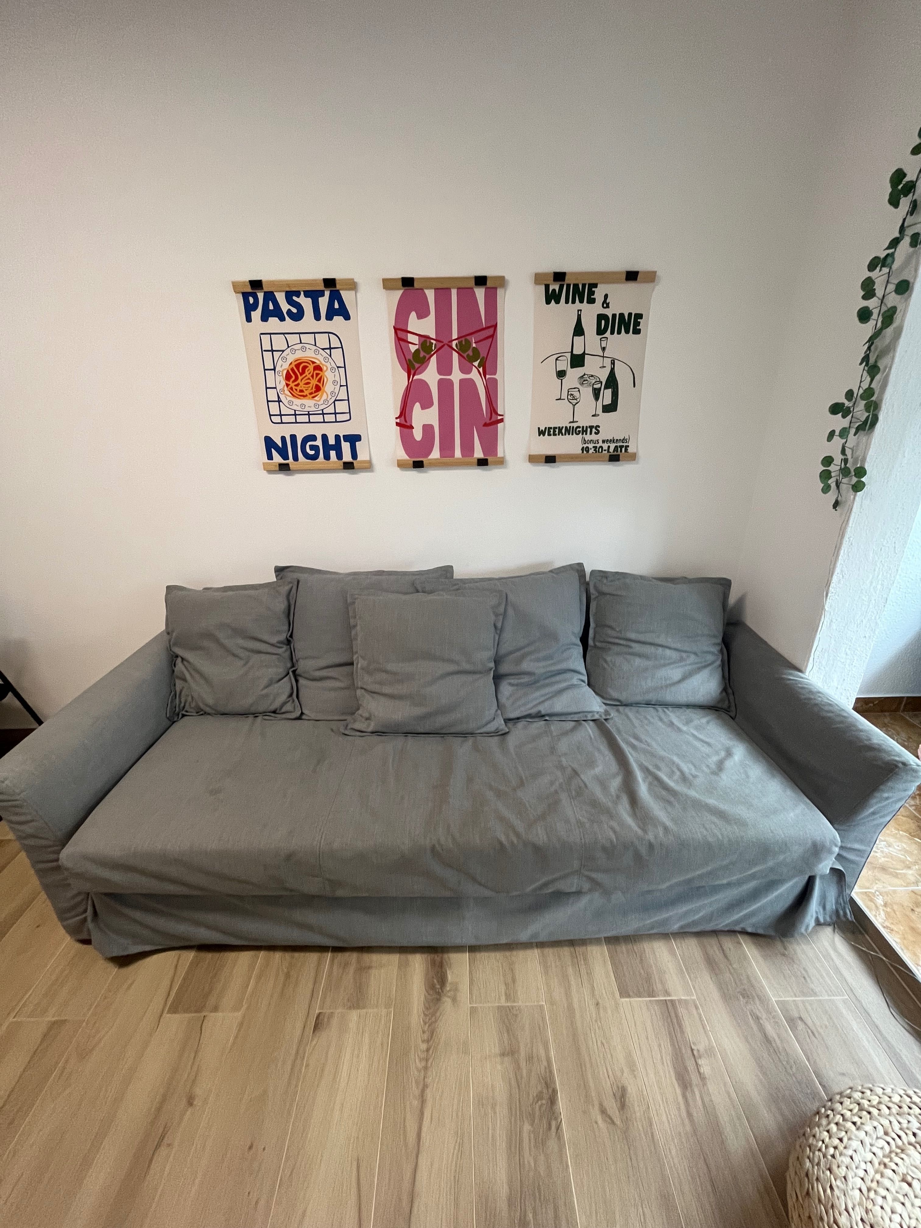 Urgente - Sofá-cama cinzento